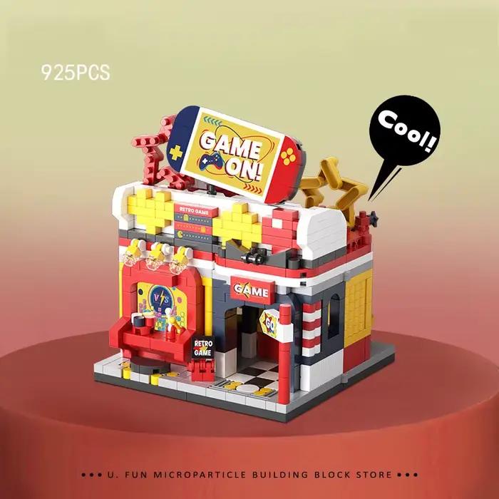 Jouets de construction en mini-blocs amusants : Vues de rue urbaines
