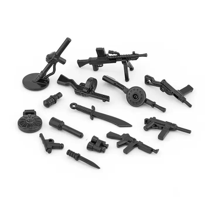 25/50/100/200 pièces Blocs de construction d'armes militaires SWAT