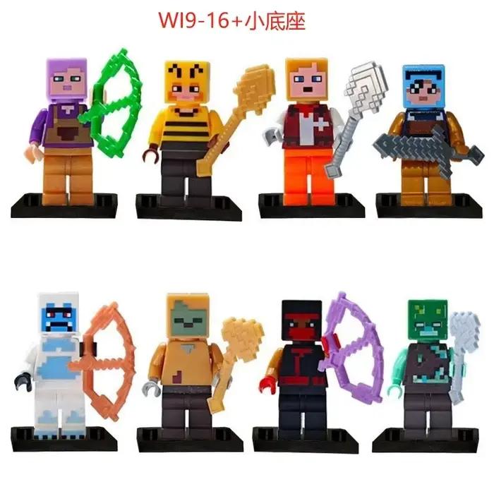 Mini-blocs de construction Minecraft Creeper EnderDragon Steve Cube squelette cheval figurines jeu éducatif pour enfants et adolescents occasions spéciales