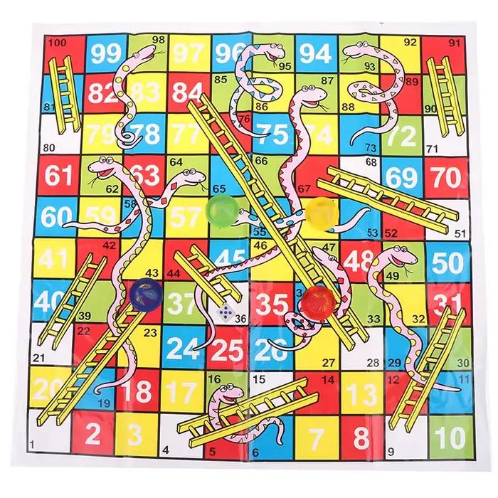 Échelle de salle pour enfants, jouets intéressants, jeu de société, échiquier volant portable, jeu de société familial, 1 ensemble