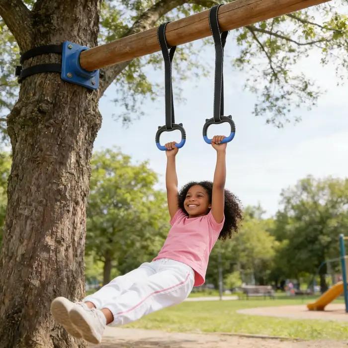 Anneaux de gymnastique avec sangles réglables