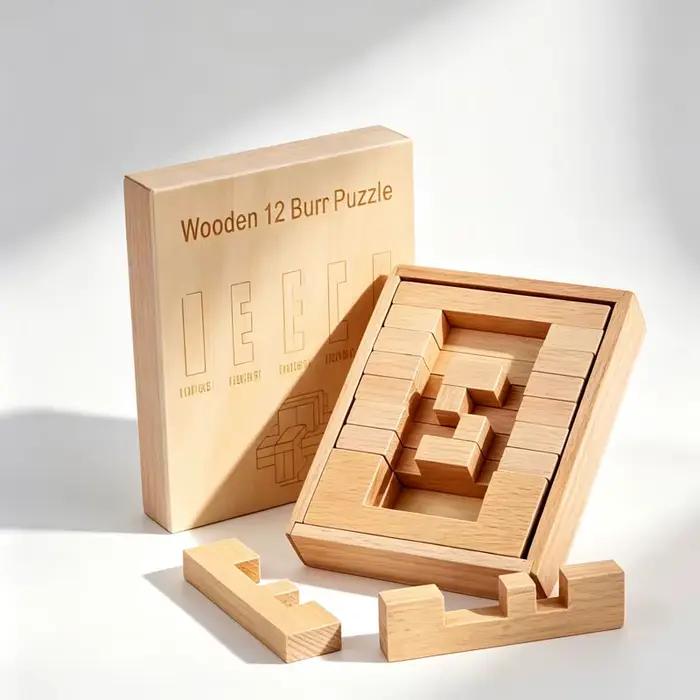 Nouveaux puzzles en bois à dix-huit problèmes difficiles pour adultes et enfants