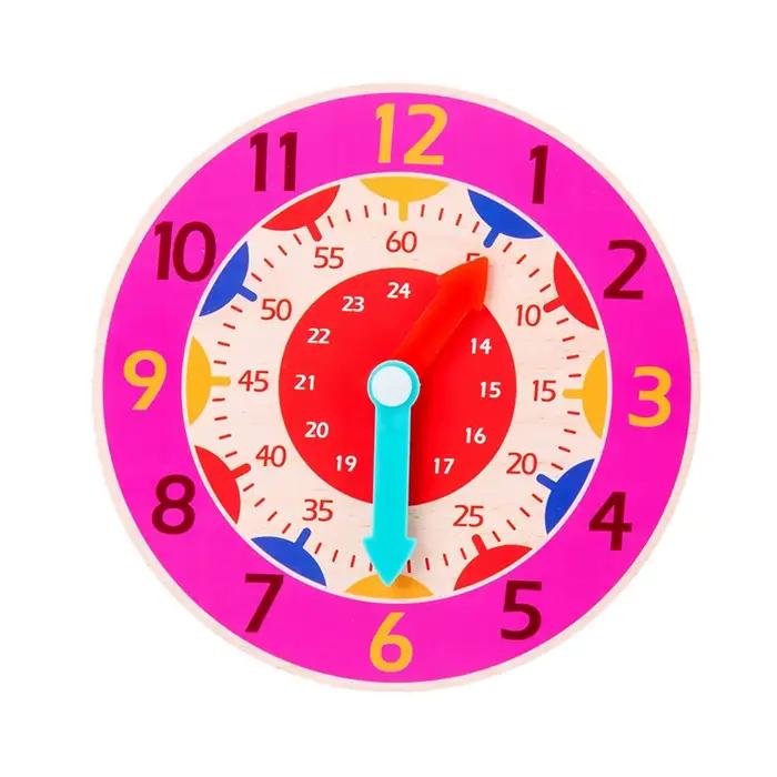 Horloge en bois Montessori pour enfants