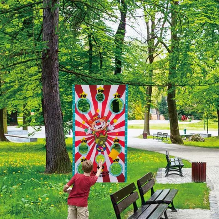 Sac de sable jeu de lancer drapeau carnaval cirque thème enfant intérieur et extérieur jeux