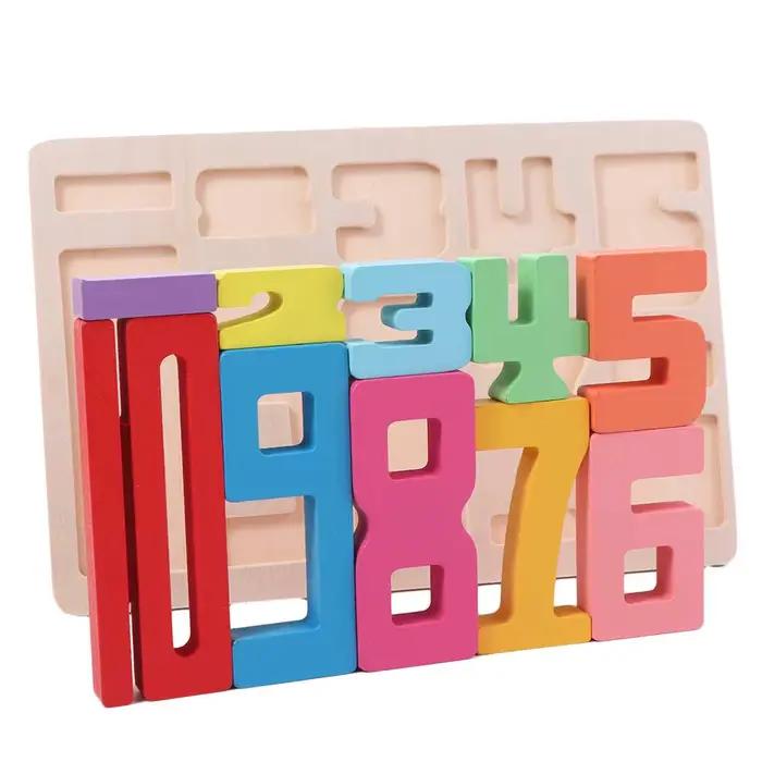 Blocs de construction numériques en plastique jeu d'équilibrage de particules grosses éducatives pour enfant occasion spéciale apprendre jouer assembler
