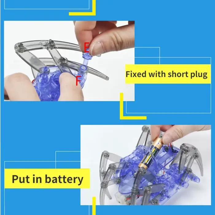 Offre spéciale nouveau Robot électrique araignée jouet bricolage tige éducative robotique assemble Kits pour enfants