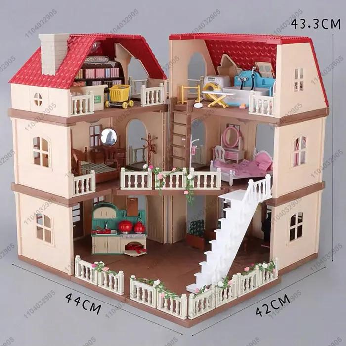 Maison de poupée animale Miniature forêt famille grande