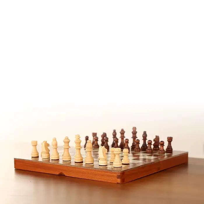 Jeu d'échecs de luxe en palissandre avec 2 reines supplémentaires – Jeu