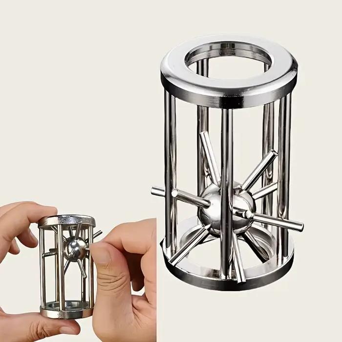 Jeu de défi à cage en acier inoxydable