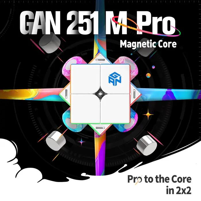[Picube] GAN251 M Pro Air Leap 2x2 Cube de vitesse magnétique professionnel GANCUBE 251M 2x2x2 Mangetic Cubo Puzzles