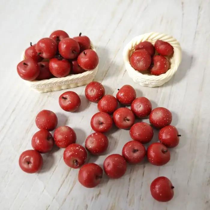 5/10 Pièces Mini Accessoires de Poupée en Forme de Petite Pomme Jouets Miniatures pour Maison