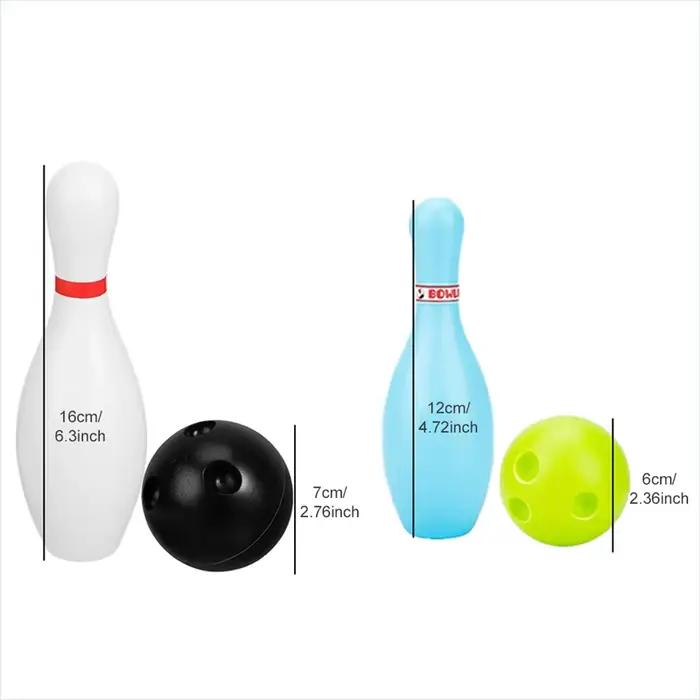 Ensemble de bowling 1/2 set en plastique coloré/blanc