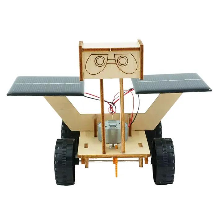 Jouet en bois Mars Rover DIY à énergie solaire ; Puzzle d'apprentissage ultime pour les enfants