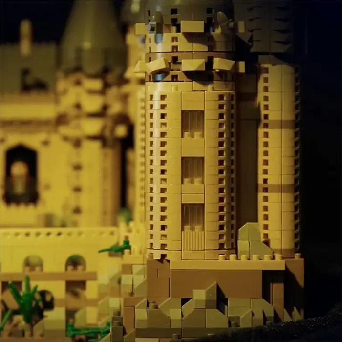 Blocs de construction de château magique créatif avec lumière