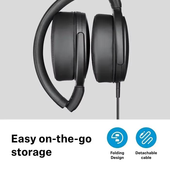 Casque Sennheiser HD400S filaire avec microphone, réduction de bruit des basses fréquences, pour jeux e-sport, casque fermé