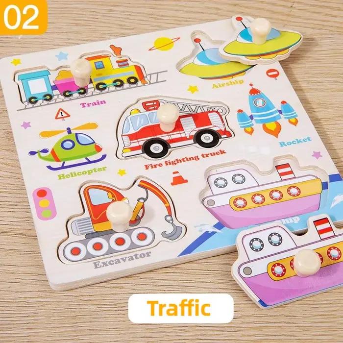 Puzzle en bois Montessori pour enfants