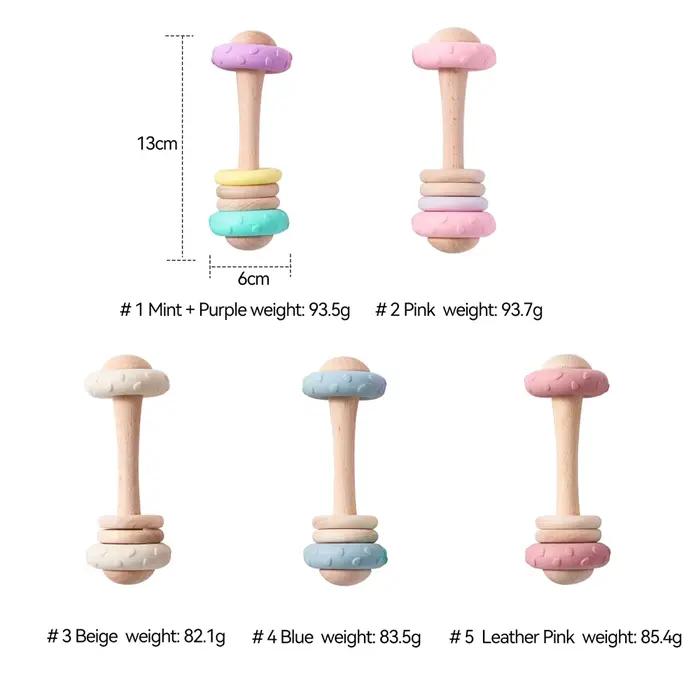 Jouet de dentition en silicone pour bébé – Hochet amélioré