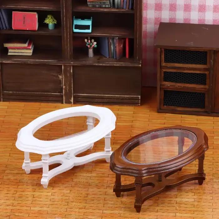 Table basse de Simulation, modèle de maison de poupée, meubles de salon, décoration, Micro scène, accessoires de Construction, 1/12