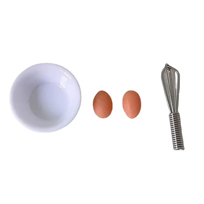 1/4/17 pièces oeuf avec plateau maison de poupée cuisine jouet