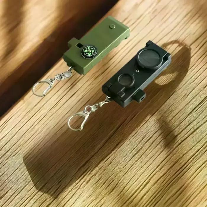 Sifflet de survie 5 en 1, sifflet d'extérieur avec télescope, équipement de survie, équipement de survie, lampe de poche grossissante pour Fishin