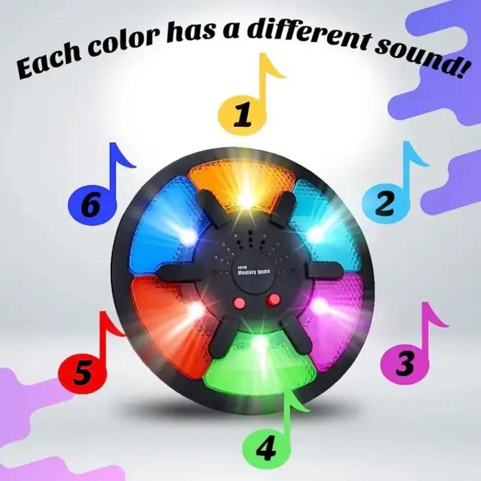 Tourner la concentration et les compétences de réaction! Jeu de mémoire LED portable avec effets sonores amusants + mode bataille multijoueur