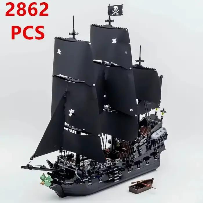 Bateau de guerre Pirates des Caraïbes La Perle Noire 2862 pièces bateau à voile blocs de construction cadeau mariage fiançailles baptême Saint Patrick grand événement retour à l'école Noël Jour de l'An Poisson d'Avril