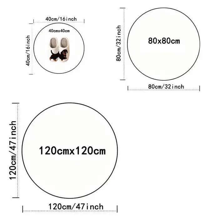 Tapis de jeu rond ABC Fruit pour enfants