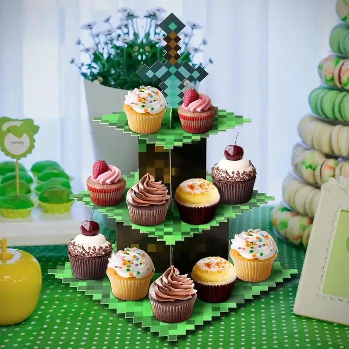 Supports à cupcakes pour jeux de pixels