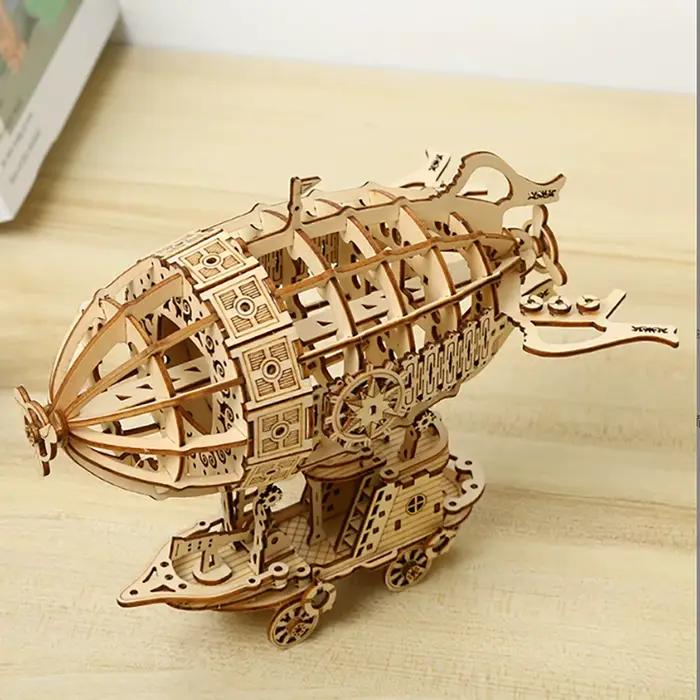 Modèle d'échelle de Puzzle en bois de voiture 3D dirigeable