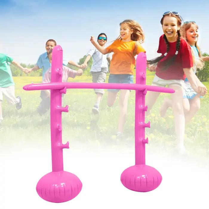 Jeu de Limbo Gonflable, Jeux de Fête de Limbo Gonflables pour l'Extérieur, Poteau à Hauteur Réglable, Activités de Fête pour Enfants, Événements de Jardin