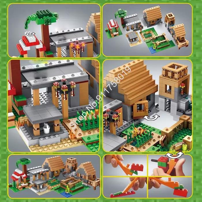 Hot Toys The Farm Cottage Minecraftinglys Building Blocks Mountain Cave My World Village Tree House With Elevator Bricks