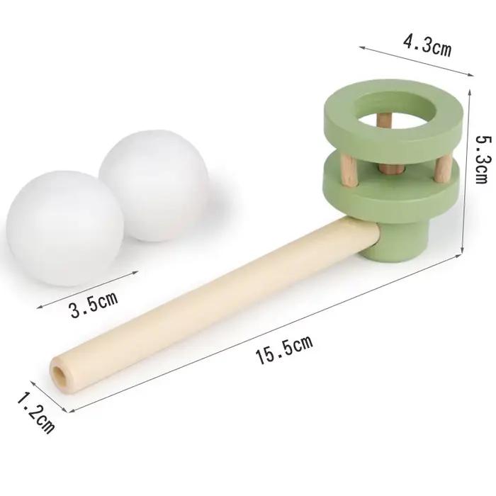 Jeu éducatif intellectuel en bois avec souffleur de balle flottante