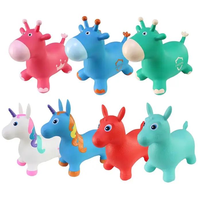 Cheval gonflable animal en PVC, sauteur souple, jouet d'équilibre pour bébé