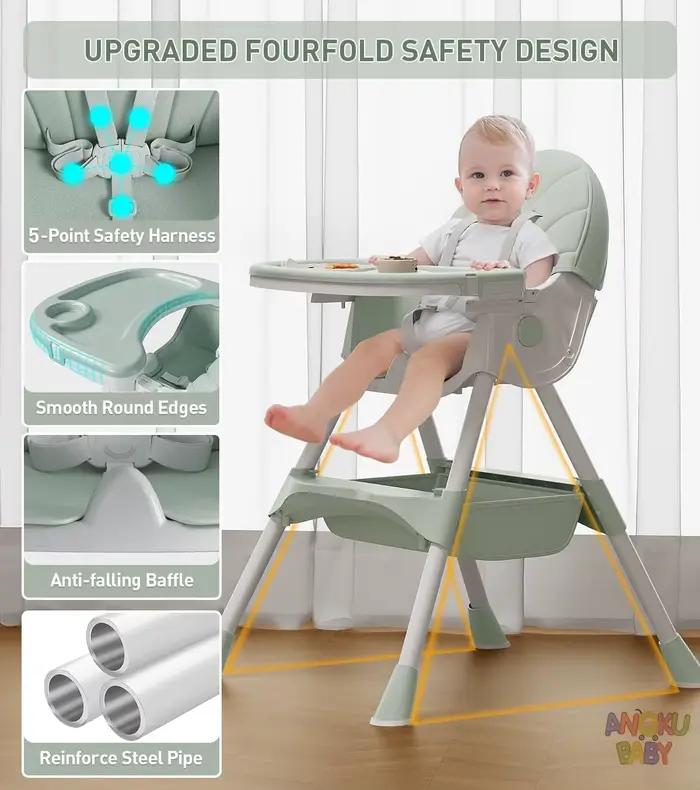 Chaise haute 3 en 1 pour bébé