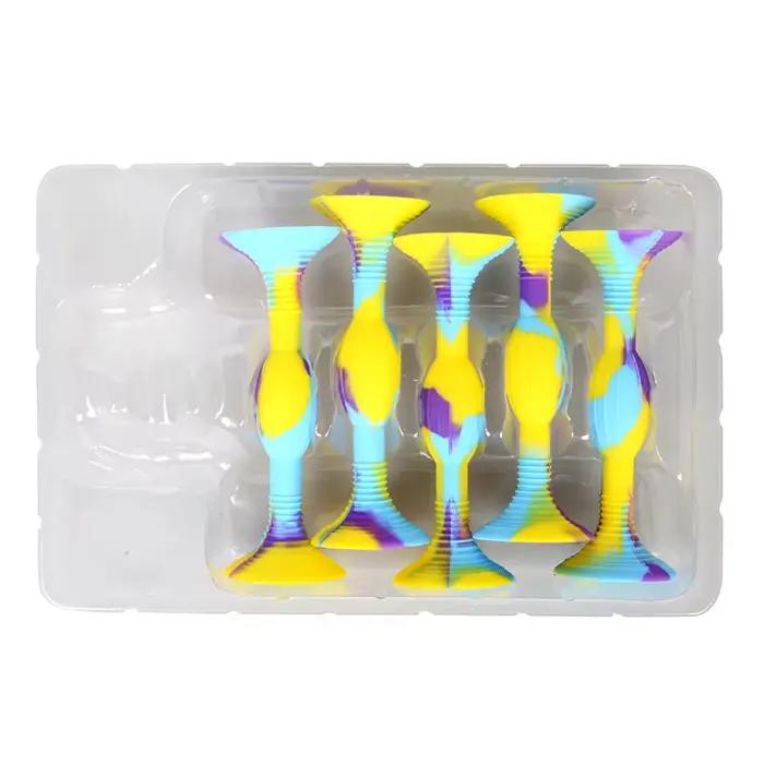 Ensemble de jeu - Jeu de lancer à ventouse intérieure et extérieure - Fléchettes de compétition POP de couleurs mélangées 10 pièces
