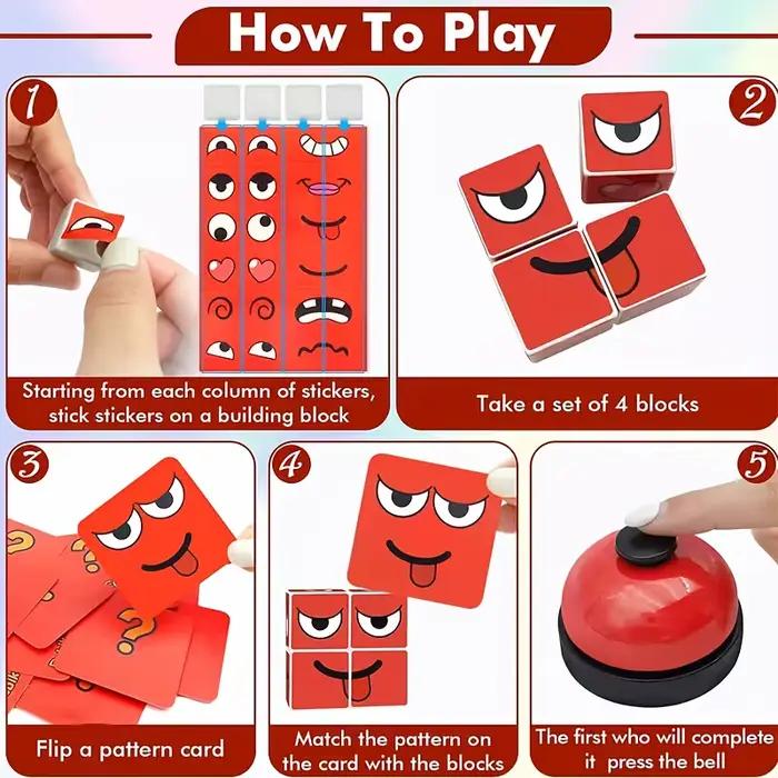 Puzzle interactif éducatif en plastique multicolore pour enfants pensée logique apprendre jouer Noël Halloween cadeau développement cognitive occasion spéciale