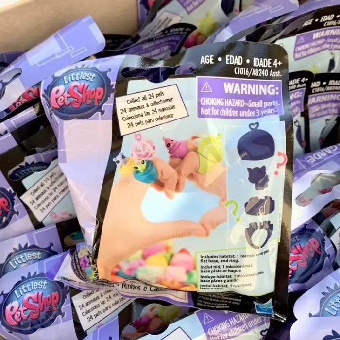 Hasbro Littlest Pet Shop LPS boîte aveugle jouet mignon grands yeux chat chien lapin modèle pendentif poupée animale