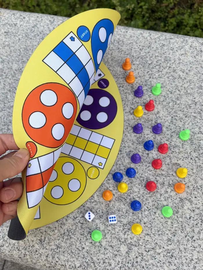 Jeu de société Ludo et Flying Chess pour 4 à 6 joueurs avec dés et pions multicolores