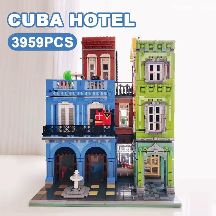 Blocs de construction Cuba Street View Architecture en plastique ABS écologique pour enfants et adultes occasions spéciales création artistique historique et culturelle