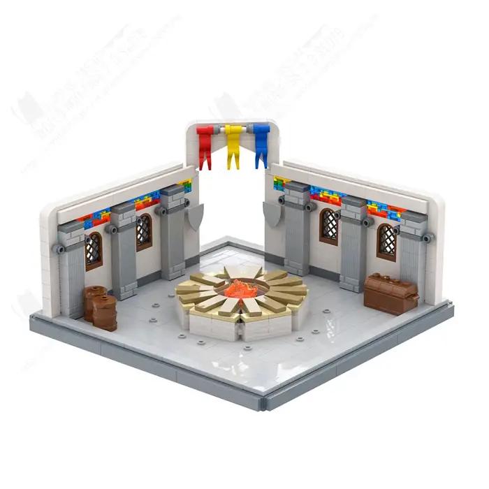 MOOXI Military Series Medieval Architecture House Battle Model MOC Bricks DIY Assembled Building Blocks Toys For Boy Adults Gift