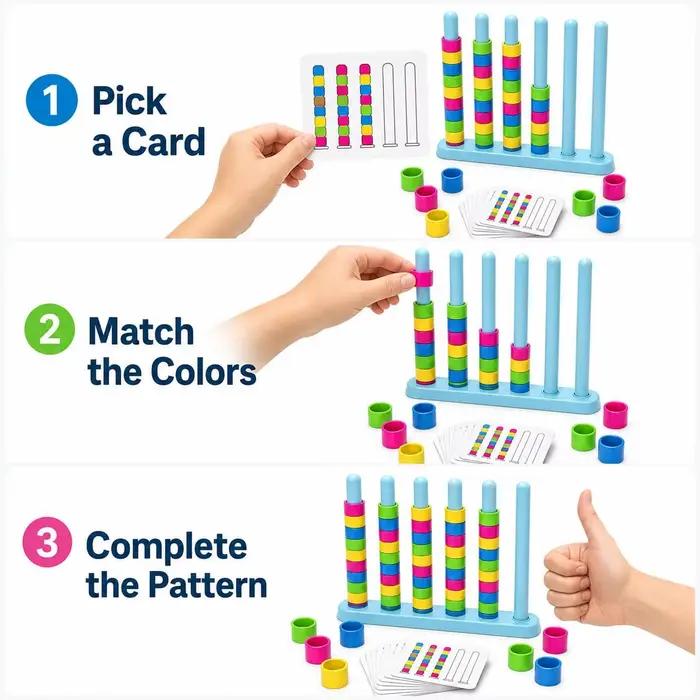 Jeu de puzzle de superposition de couleurs