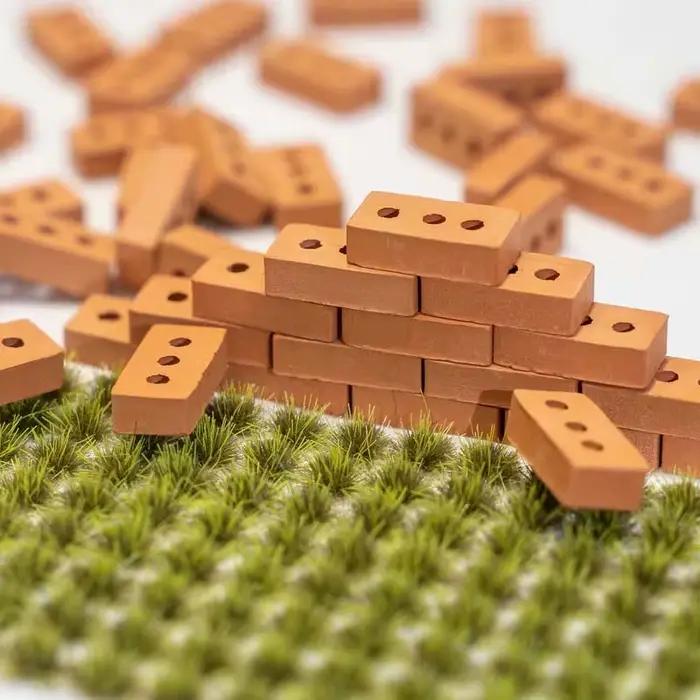 50 pièces 1:16 Mini Simulation brique bricolage maison Construction matériaux muraux à la main ciment