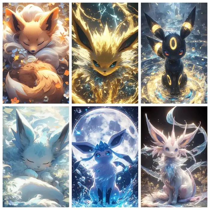 Puzzle de 500 pièces sur le thème de l'anime japonais Pokemon Eevee