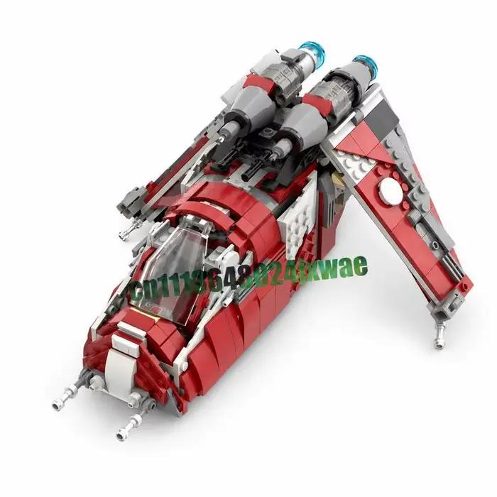 472 pièces Modèle MOC Republic Gunship, Puzzle personnalisé à assembler soi-même, Blocs de construction éducatifs, Collection de batailles spatiales, Cadeaux à exposer