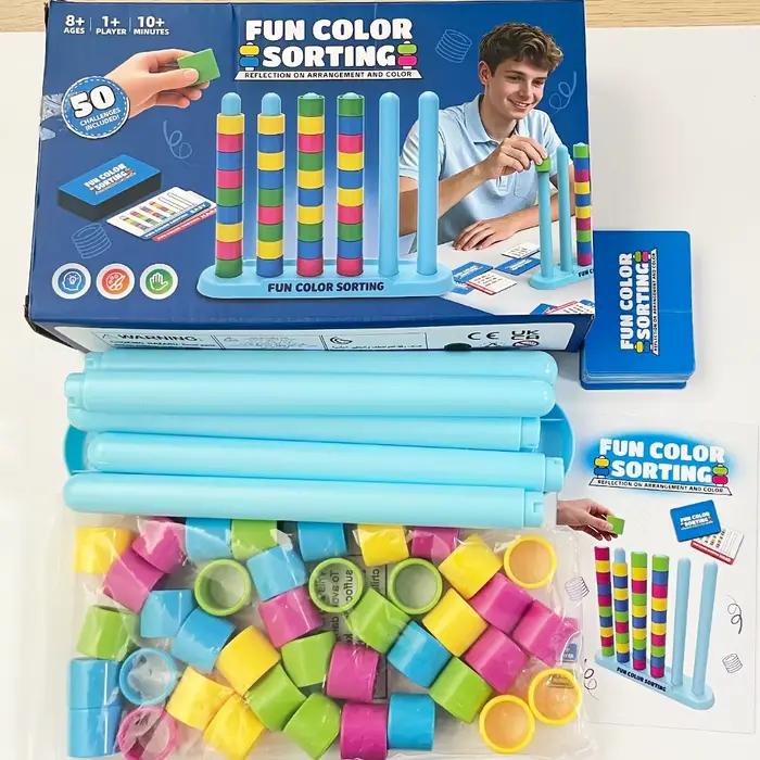 Jeu de puzzle de superposition de couleurs