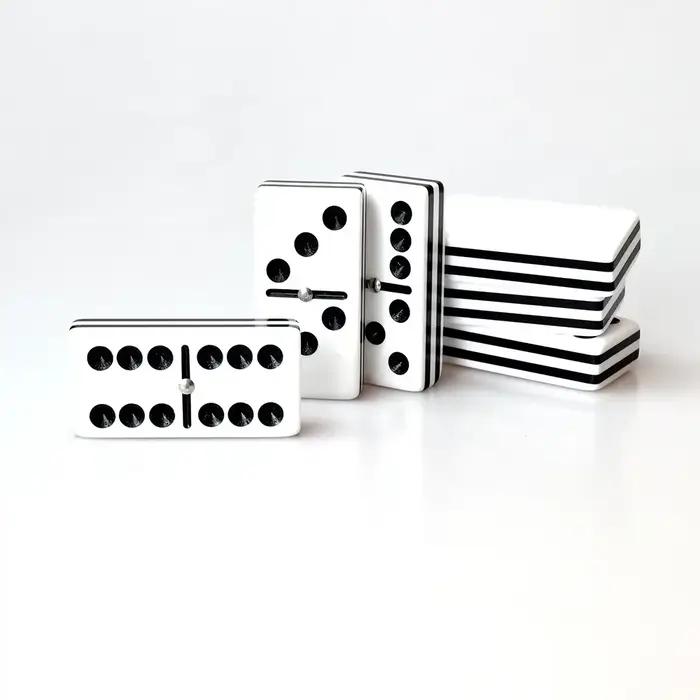 Jeu de dominos en acrylique Double 6 Six