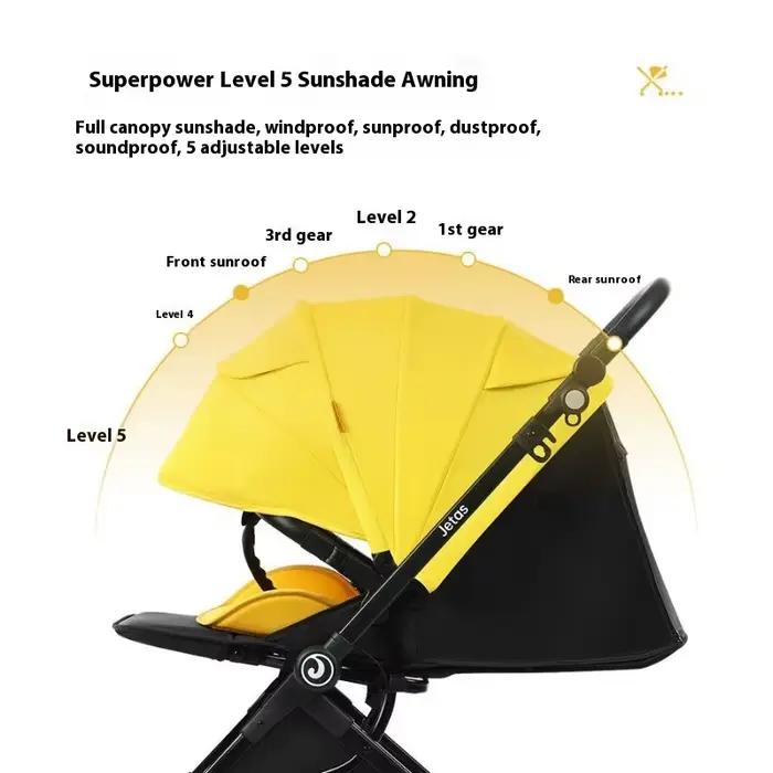 Poussette réversible légère et pliable à une main pour maternité et enfants de 0 à 12 ans occasions spéciales et déplacements quotidiens