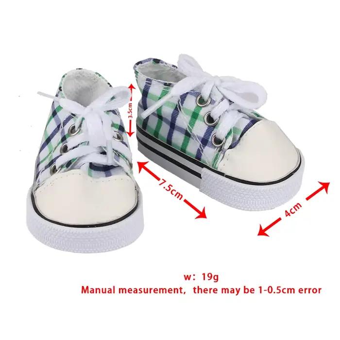 Chaussures de poupée en toile de 7 cm