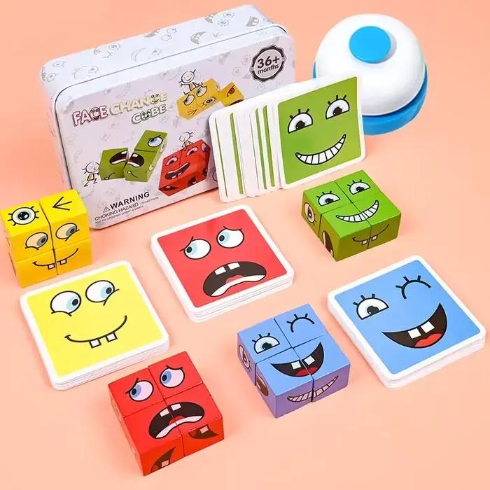 Décennie s de construction Cube Face Change pour enfants