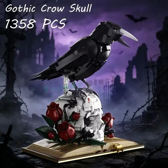 1358 pièces Blocs de construction Crâne de corbeau